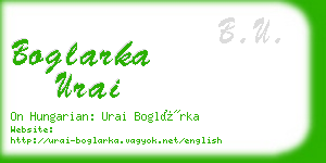 boglarka urai business card